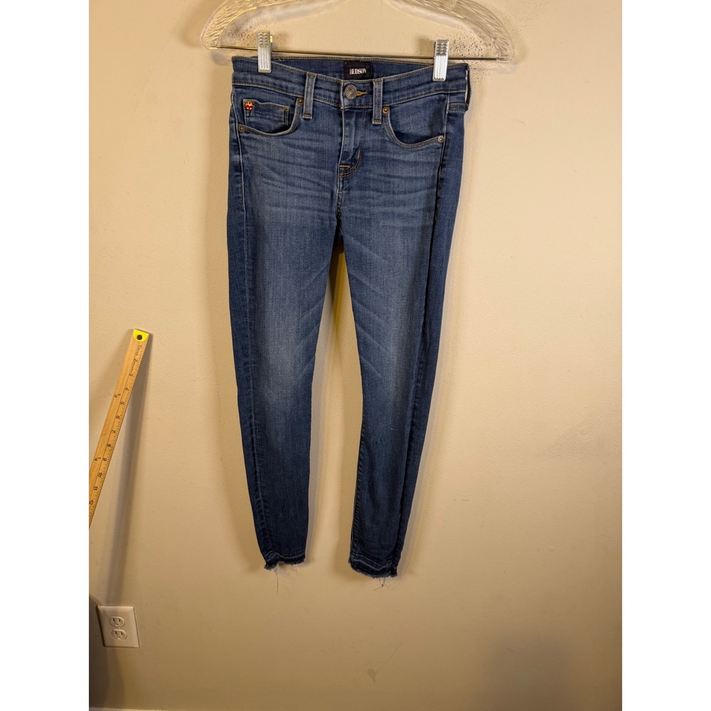 Hudson Womens Krista Super Skinny Ankle Released Hem Blue Jeans 24